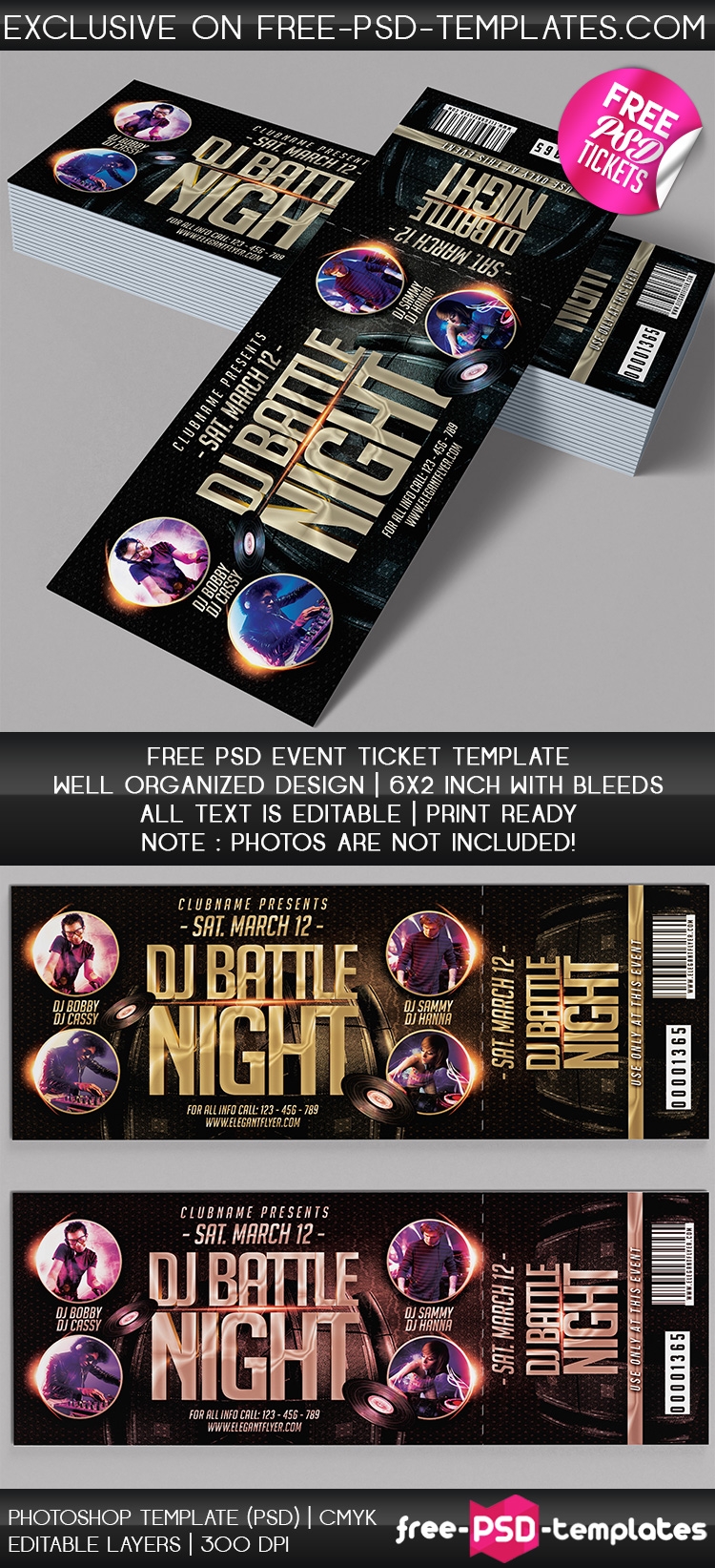 Free Psd Event Tickets Free Psd Templates 