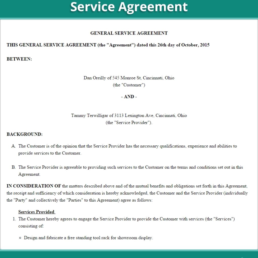 Free Service Agreement Create Download And Print Lawdepot Us