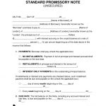 Free Unsecured Promissory Note Template Word Pdf Eforms Free