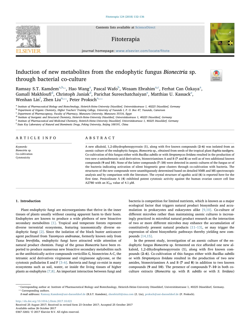 Induction Of New Metabolites From The Endophytic Fungus Bionectria