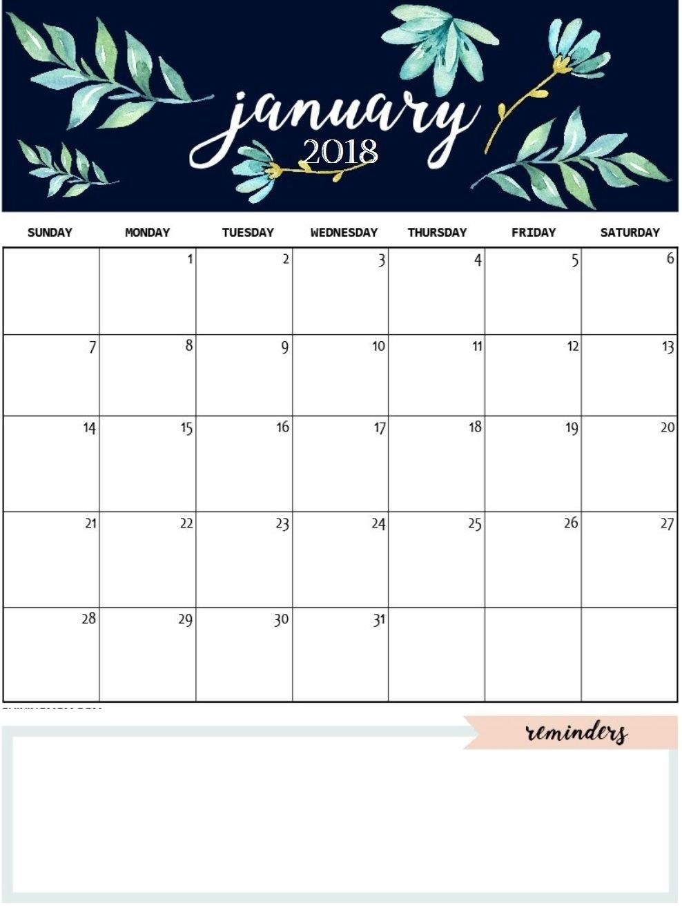 January 2019 Calendar Template Daily Work In Design January 