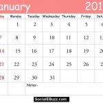 January Calendar 2018 Thegioithamdep