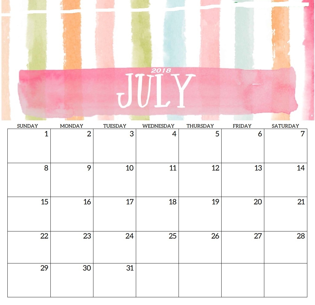 July 2018 Calendar South Africa Printable Templates