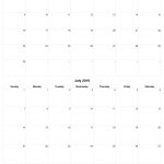 June And July 2019 Free Printable Calendar Template