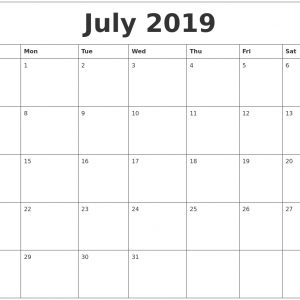 June And July 2019 Printable Calendar Mavij Plusco