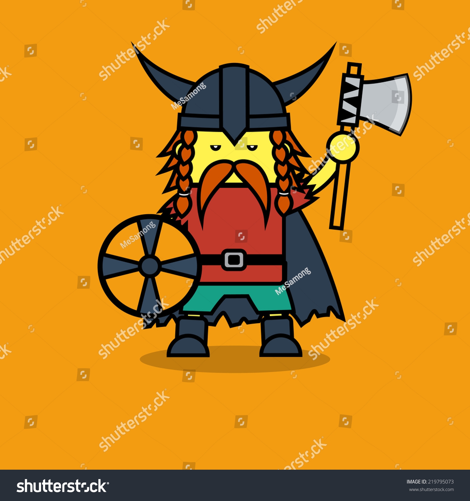 Man Viking Suit Leif Erikson Day Stock Vector Royalty Free