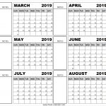 Mar Apr May Jun Jul Aug 2019 Calendar Free Fresh Calendar