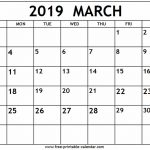 March 2019 Calendar Free Printable Calendar