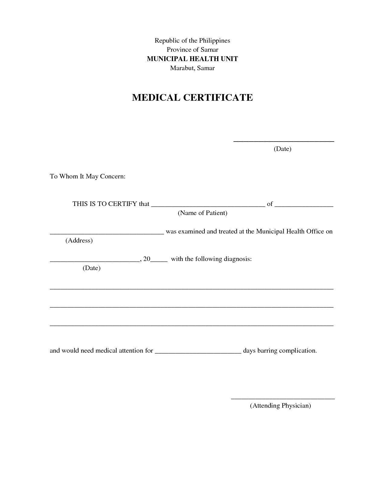 Medical Certificates Templates Image Collections Free Certificates 