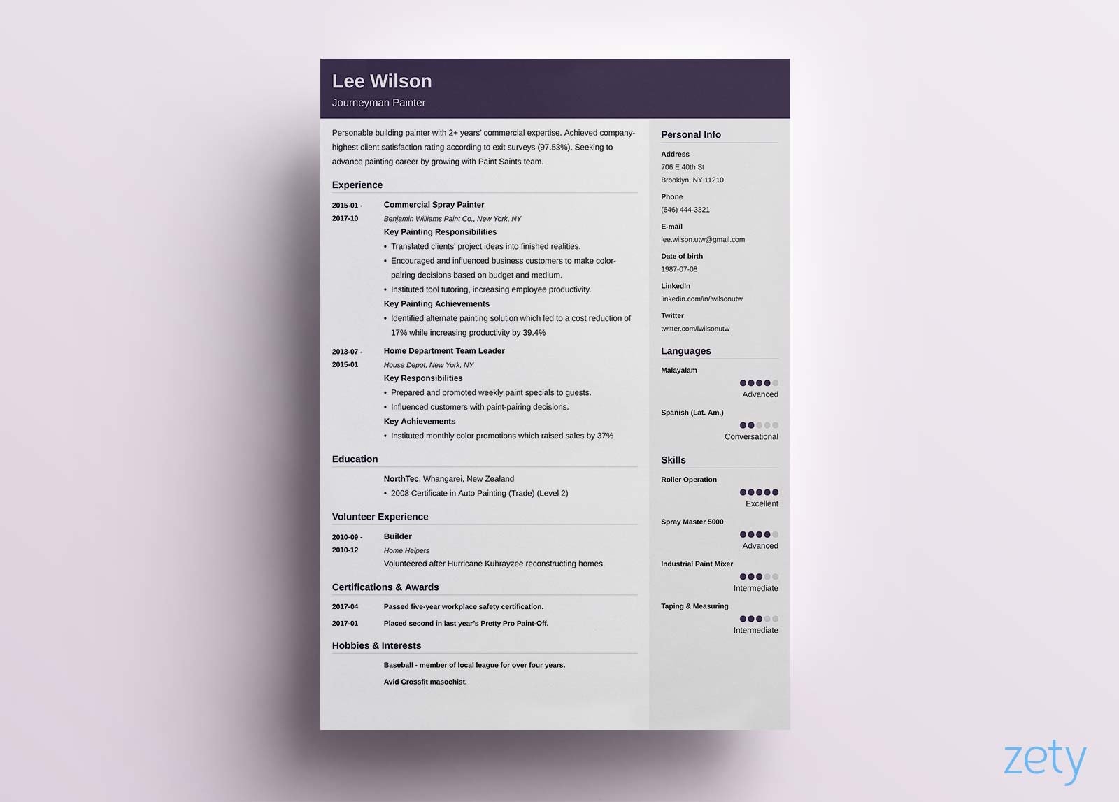 One Page Resume Templates 15 Examples To Download And Use Now