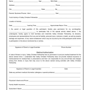 Parental Consent Form For Photos Swifterco Parental Consent