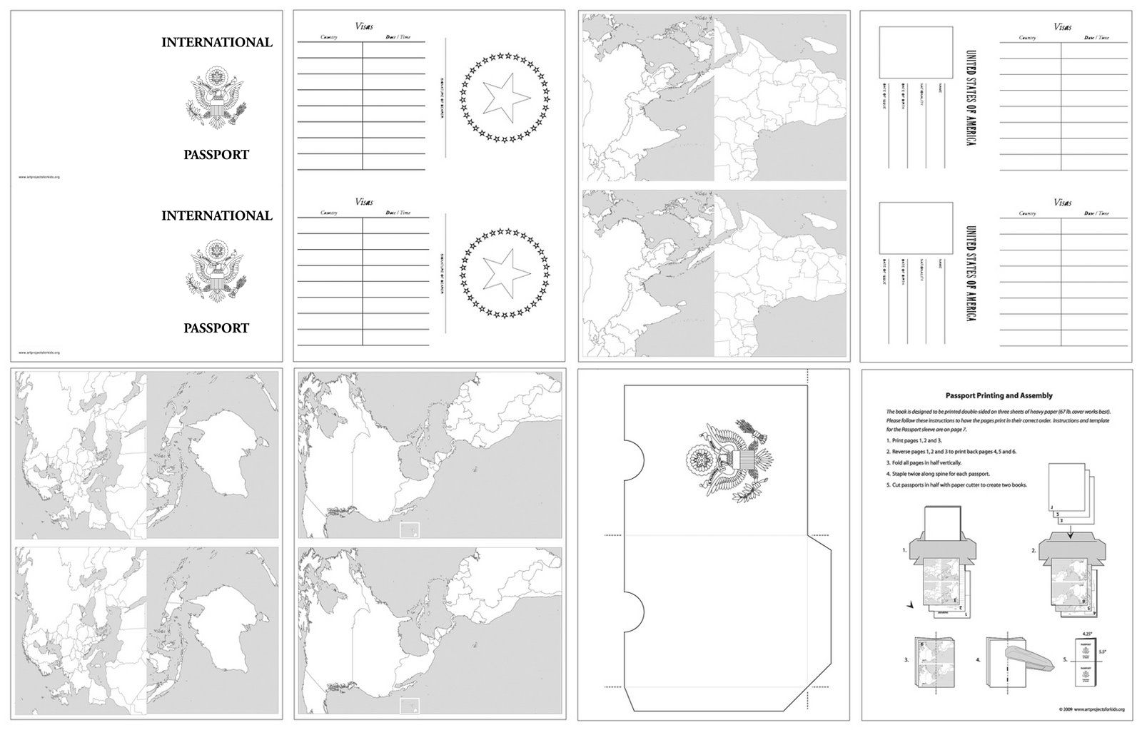 Passport Template For Kids Printable Passport Design Paper For 