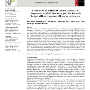 Pdf Evaluation Of Different Solvent Extracts Of Sargassum Wightii