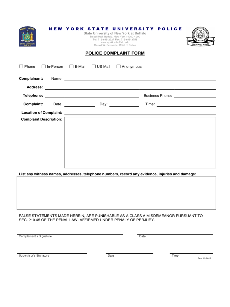 Police Complaint Form 3 Free Templates In Pdf Word Excel Download 