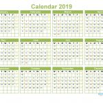 Printable 2019 Full Year Calendar Template Pdf Us Edition Free