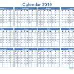 Printable 2019 Yearly Calendar Template Word Excel Pdf Image