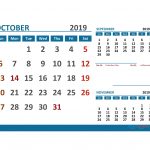 Printable Calendar October 2019 With Holidays 1 Month On 1 Page