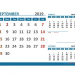 Printable Calendar September 2019 With Holidays 1 Month On 1 Page