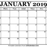 Printable January 2019 Calendar Templates 123calendars