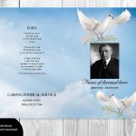 Printable Memorial Program Printable Funeral Man Program Template