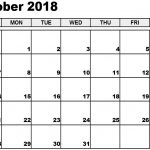 Printable October Calendar 2018 School Timetable Calendars