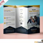 Professional Corporate Tri Fold Brochure Free Psd Template