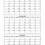 Quarterly Calendar 2019 Printable Download Free Calendar Template