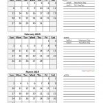 Quarterly Calendar 2019 With Holidays January February March 2019