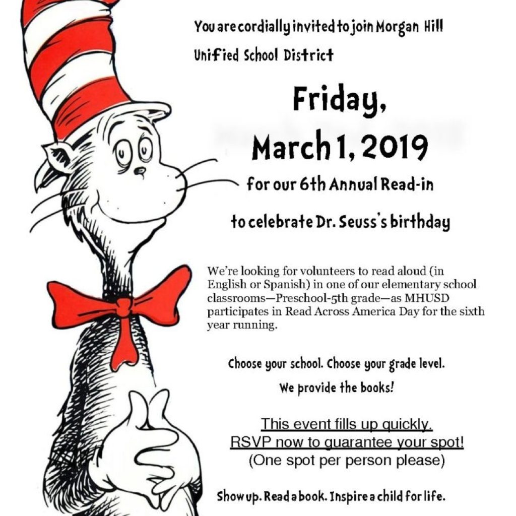 Read Across America Read In 2019 Morgan Hill Unified School District