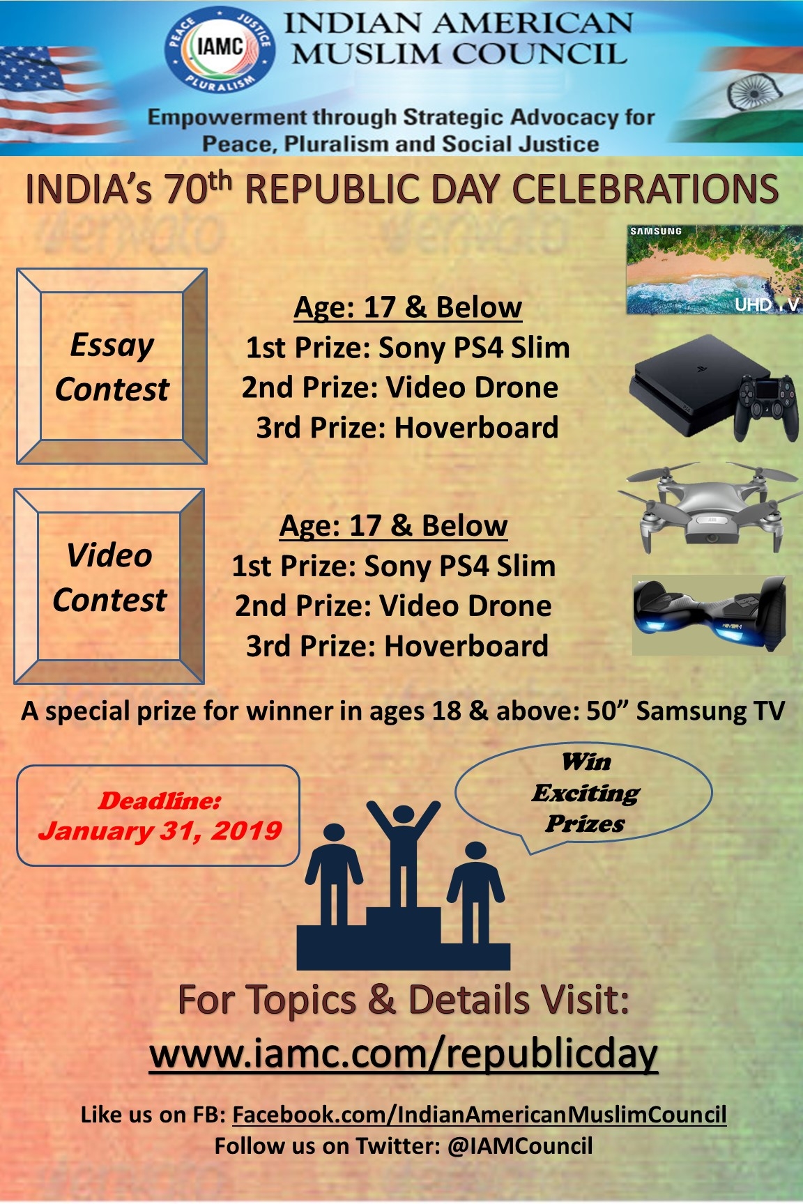 Republic Day 2019 Contest Indian American Muslim Council 