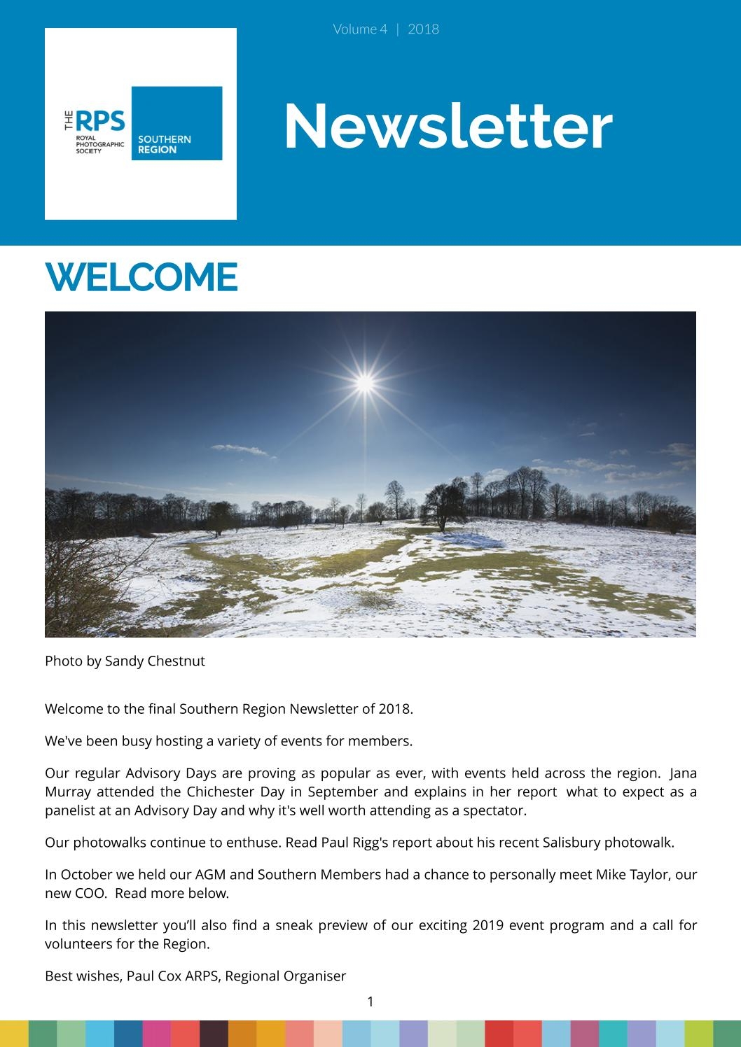 Rps Southern Region Newsletter Nov 2018 Royal Photographic 