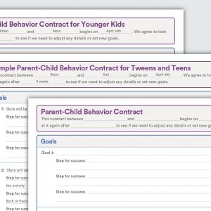 Sample Behavior Contracts Parent Child Behavior Contracts