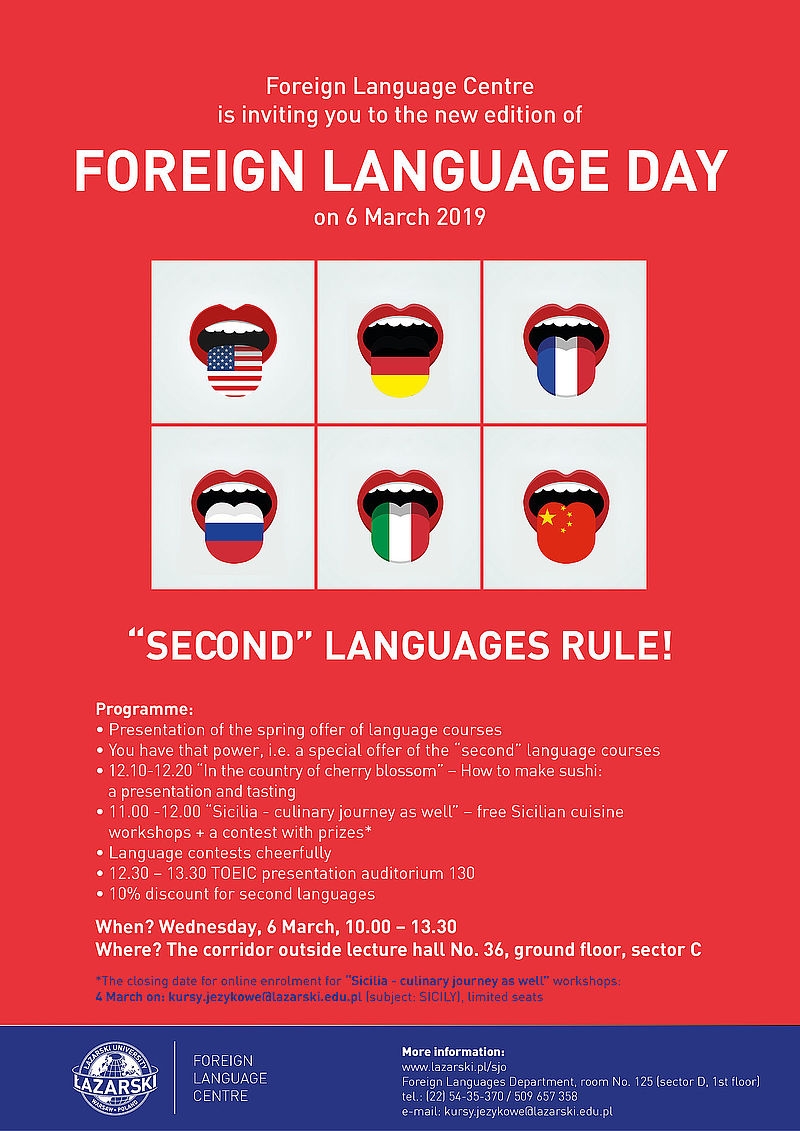 Second Language Rules Foreign Language Promotion Day 6 March 