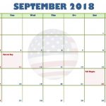 September 2018 Calendar Usa