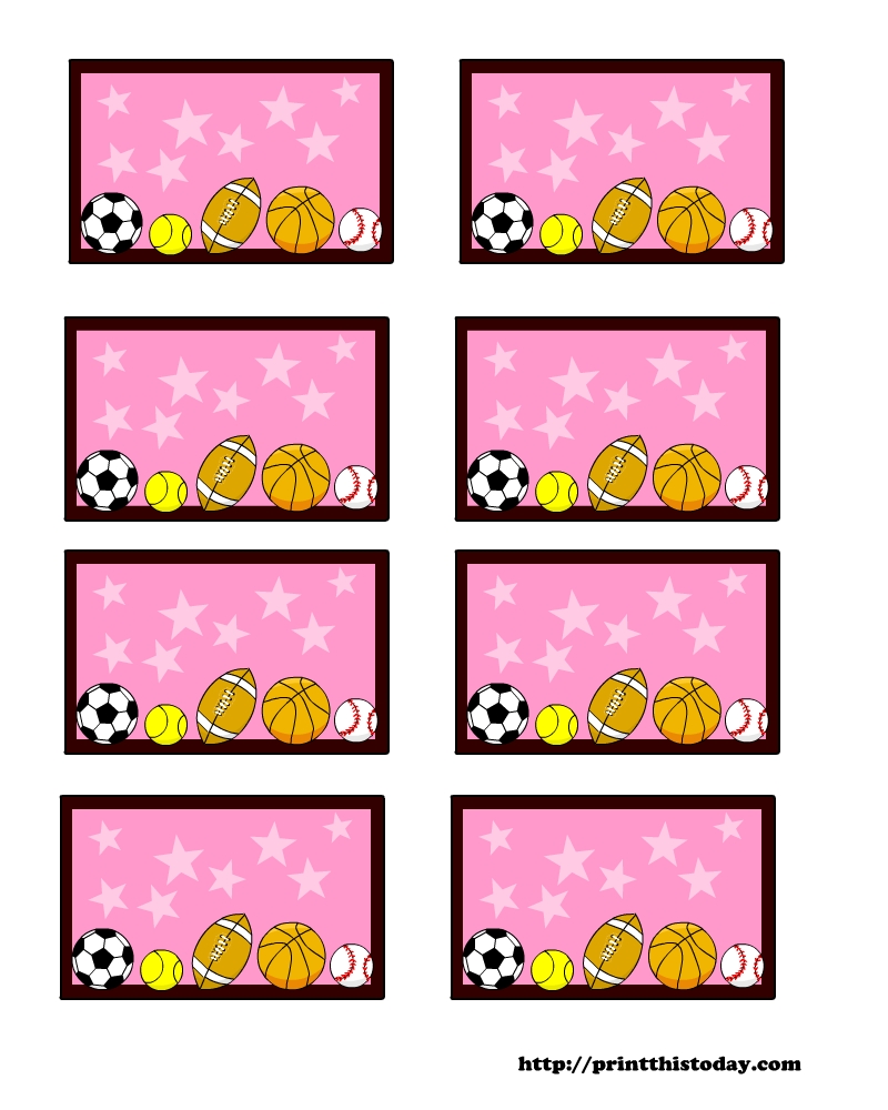 Sports Balls Pink Free Printable Ba Shower Games Ba Shower 