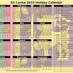 Sri Lanka 2019 2020 Holiday Calendar