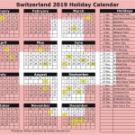 Switzerland 2019 2020 Holiday Calendar