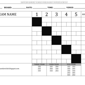 Table Tennis Round Robin Draw Sheet Round Table Ideas