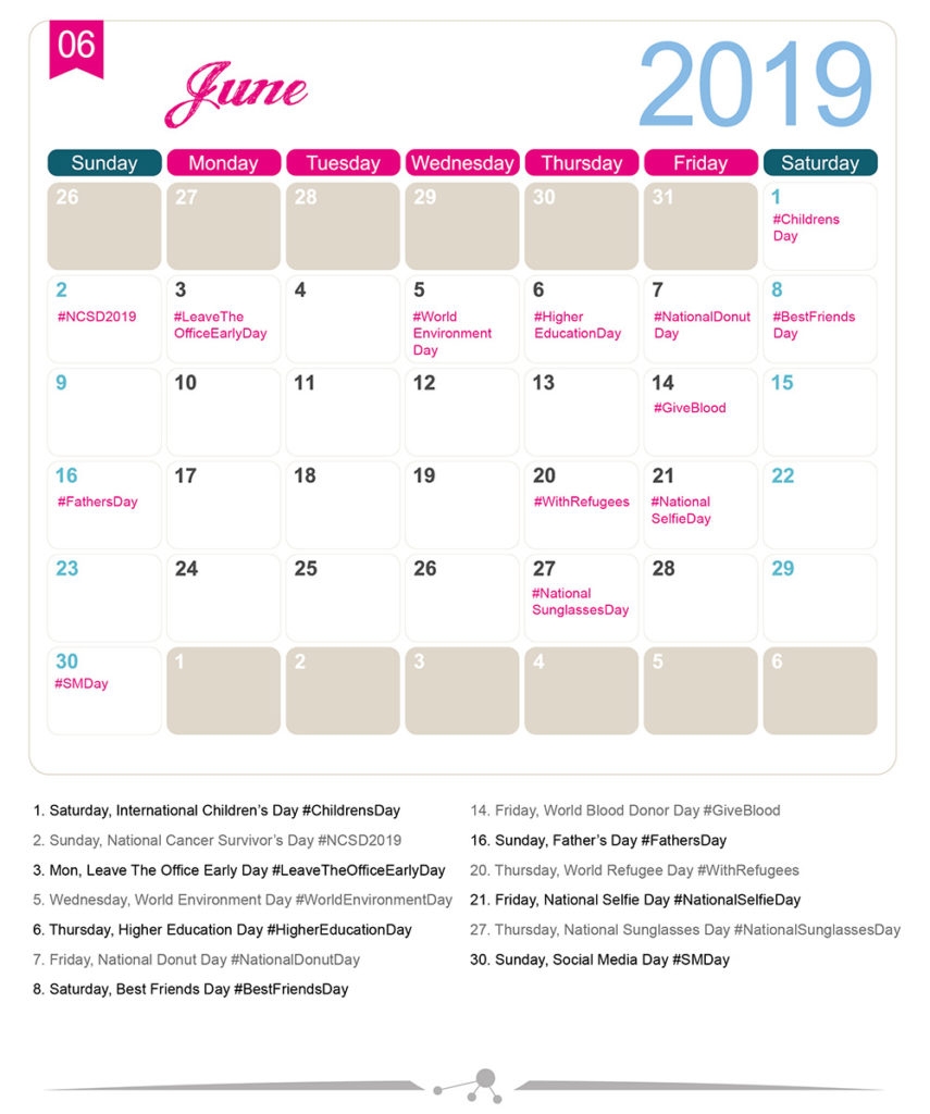 The 2019 Social Media Holiday Calendar Make A Website Hub