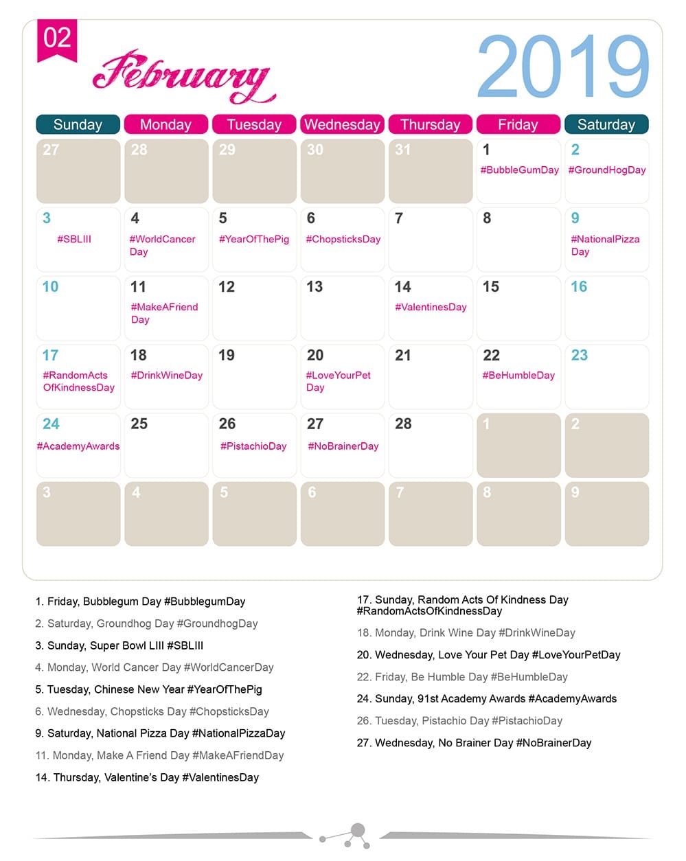 The 2019 Social Media Holiday Calendar Make A Website Hub 