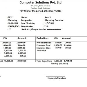 Top 14 Free Payslip Templates Word Templates Excel Templates