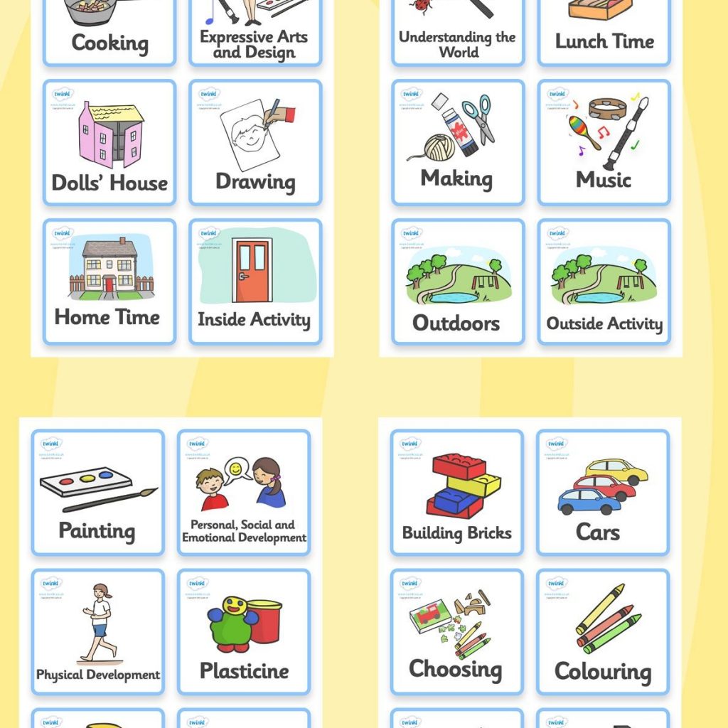 Twinkl Resources Visual Timetable Nursery Fs1 Printable