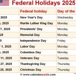 Us Federal Holidays 2025