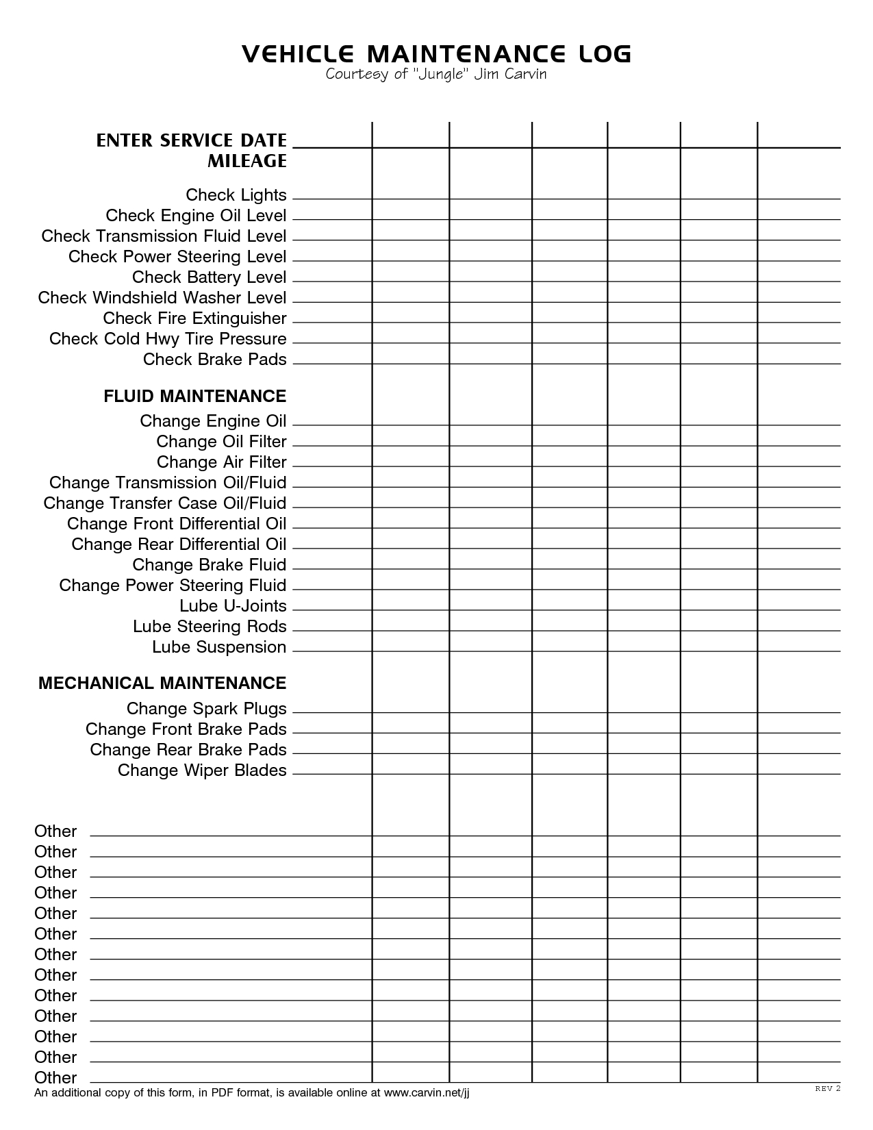 Vehicle Maintenance Log Book Template Car Maintenance Tips 