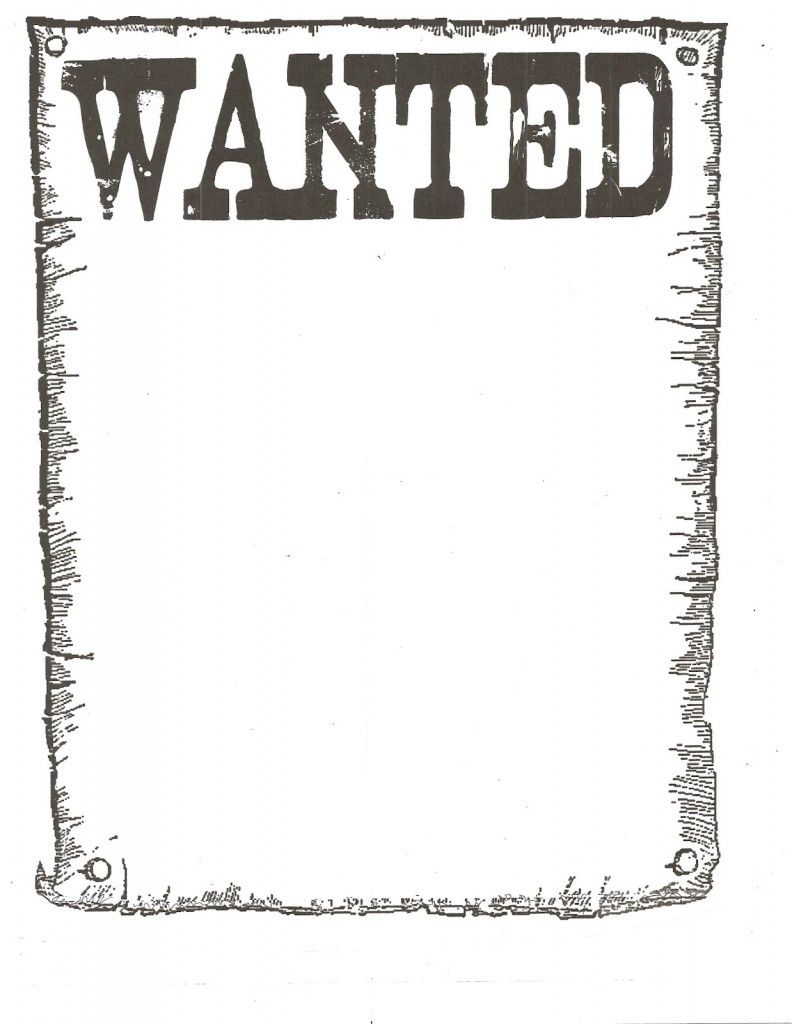 Wanted Poster Template For Kidsclassroom Books Worth Reading