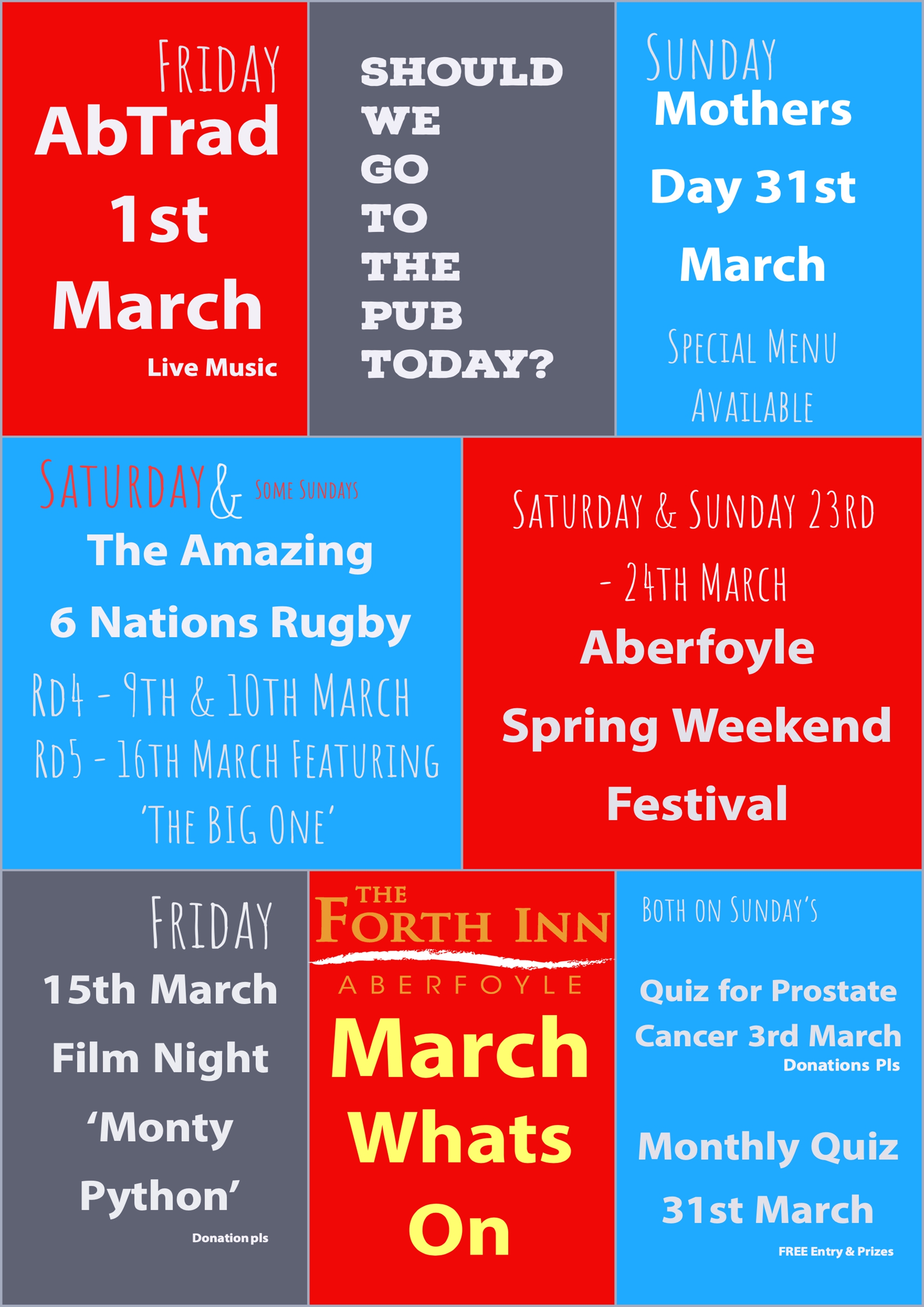 Whats On March 2019 The Forth Inn 