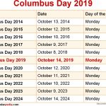 When Is Columbus Day 2019 2020 Dates Of Columbus Day