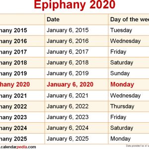 When Is Epiphany 2020 2021 Dates Of Epiphany