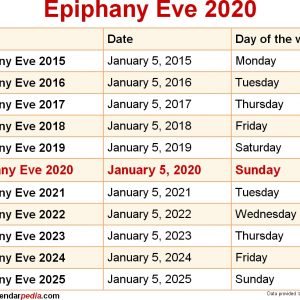 When Is Epiphany Eve 2020 2021 Dates Of Epiphany Eve