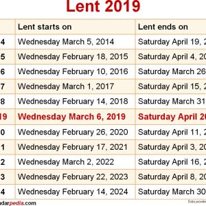 When Is Lent 2019 2020 Dates Of Lent